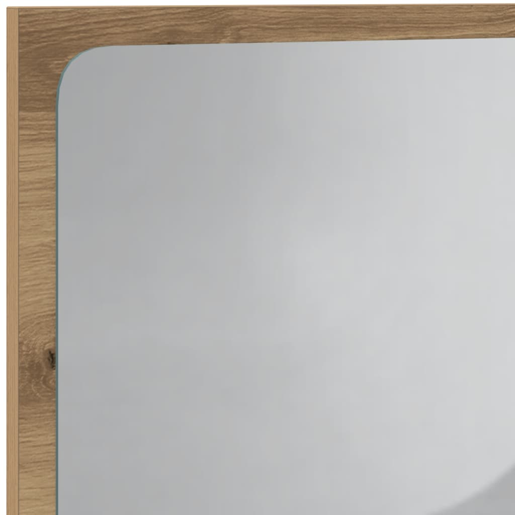 badeværelsesspejl med LED-lys 60x8,5x38 cm kunsteg