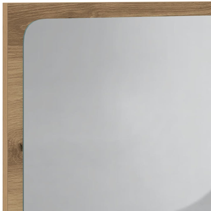 badeværelsesspejl med LED-lys 60x8,5x38 cm kunsteg