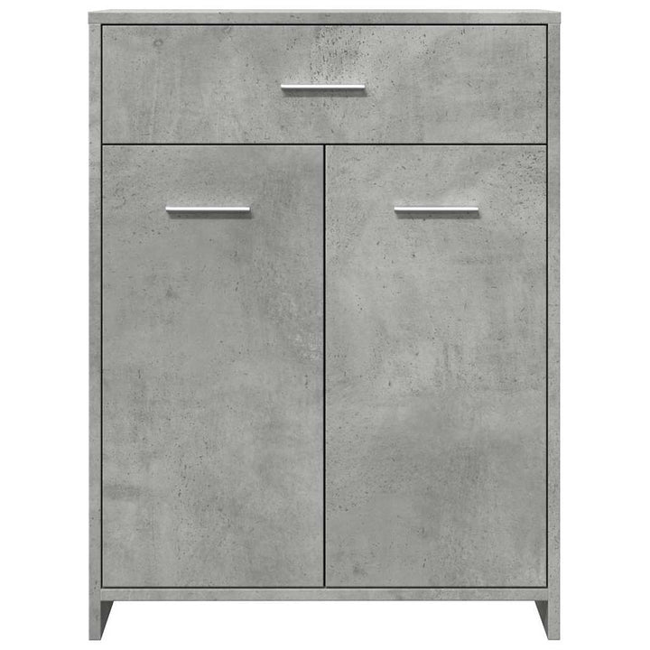 badeværelsesskab 60x33x80 cm konstrueret træ betongrå
