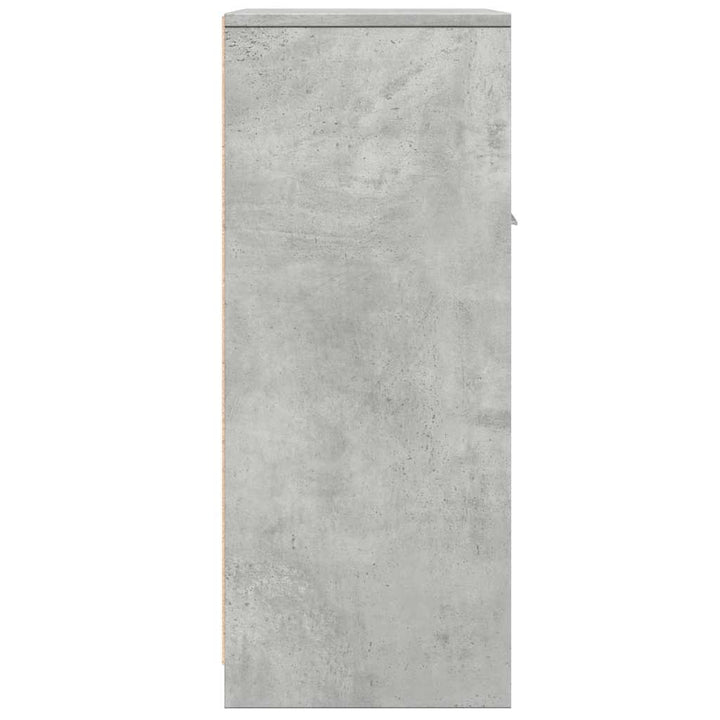 badeværelsesskab 60x33x80 cm konstrueret træ betongrå