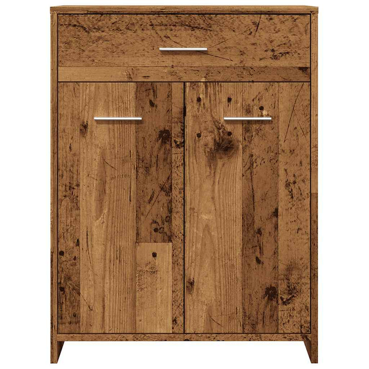 badeværelsesskab 60x33x80 cm konstrueret træ antikt træ