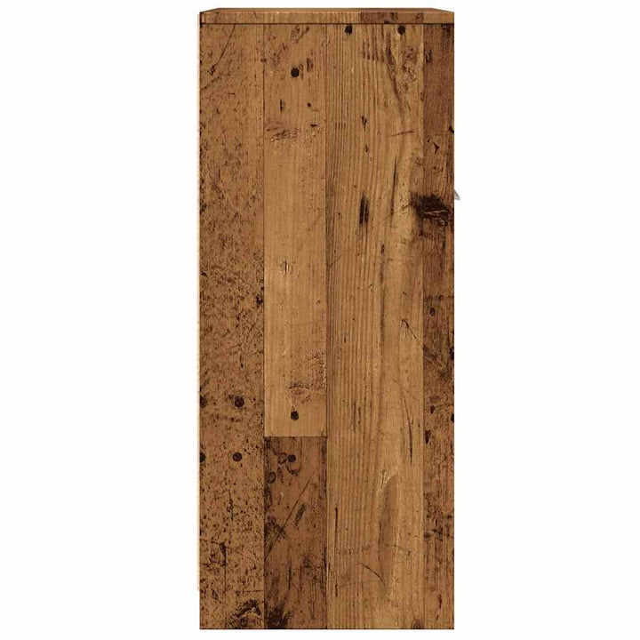badeværelsesskab 60x33x80 cm konstrueret træ antikt træ