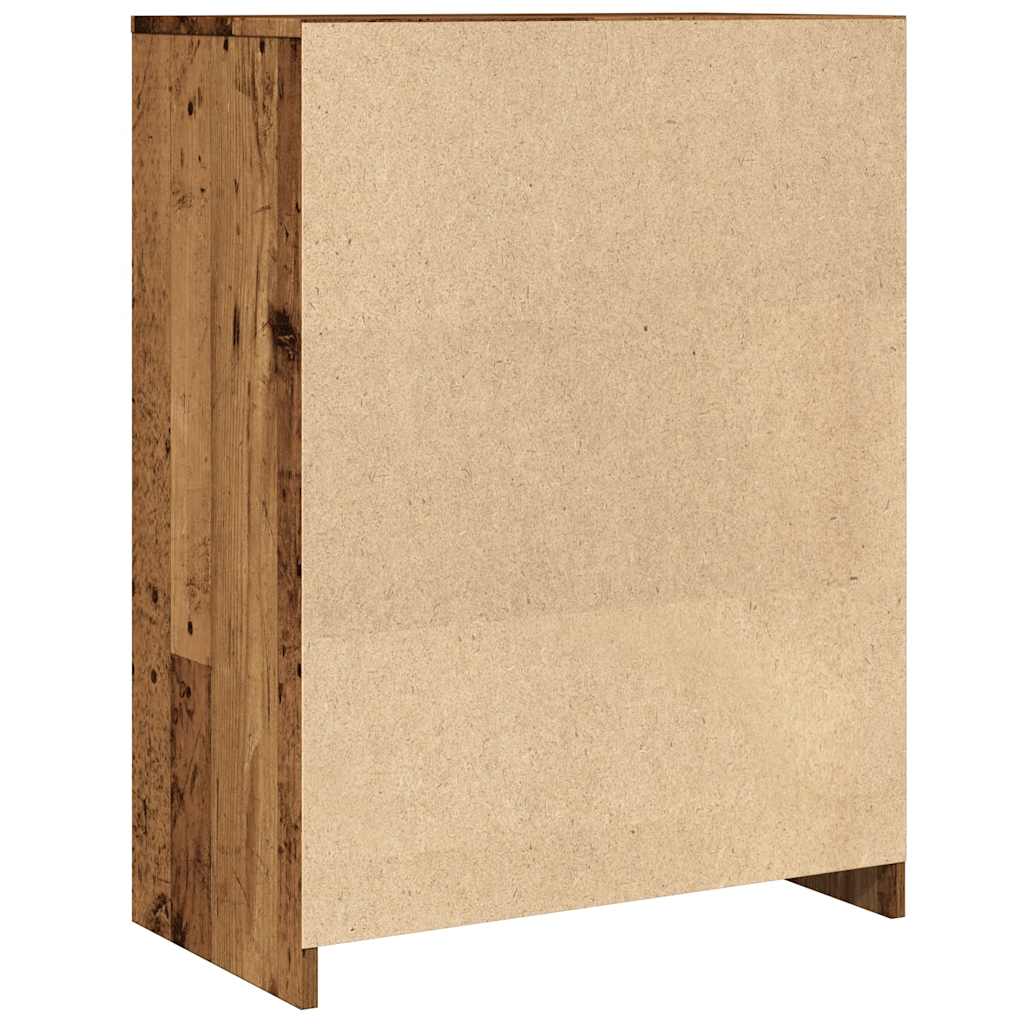 badeværelsesskab 60x33x80 cm konstrueret træ antikt træ