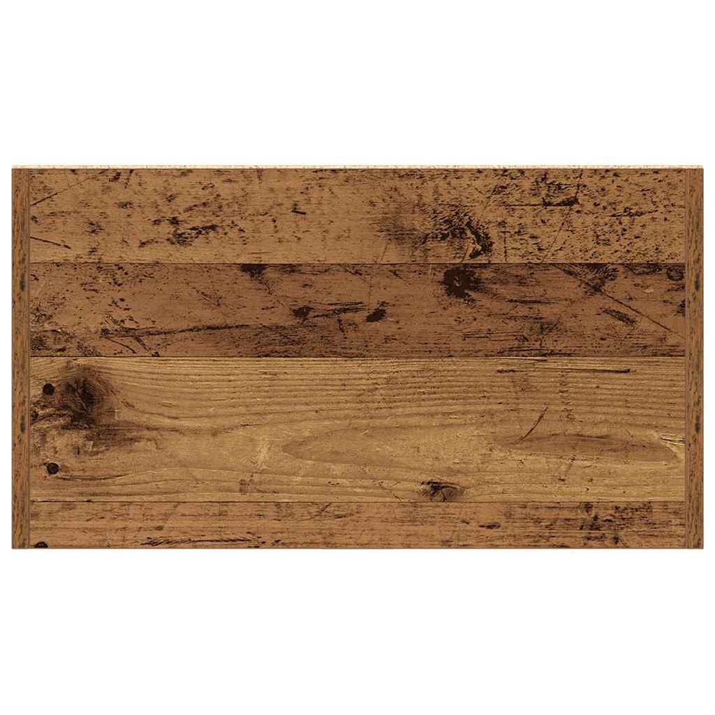 badeværelsesskab 60x33x80 cm konstrueret træ antikt træ