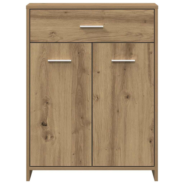 badeværelsesskab 60x33x80 cm konstrueret træ kunsteg