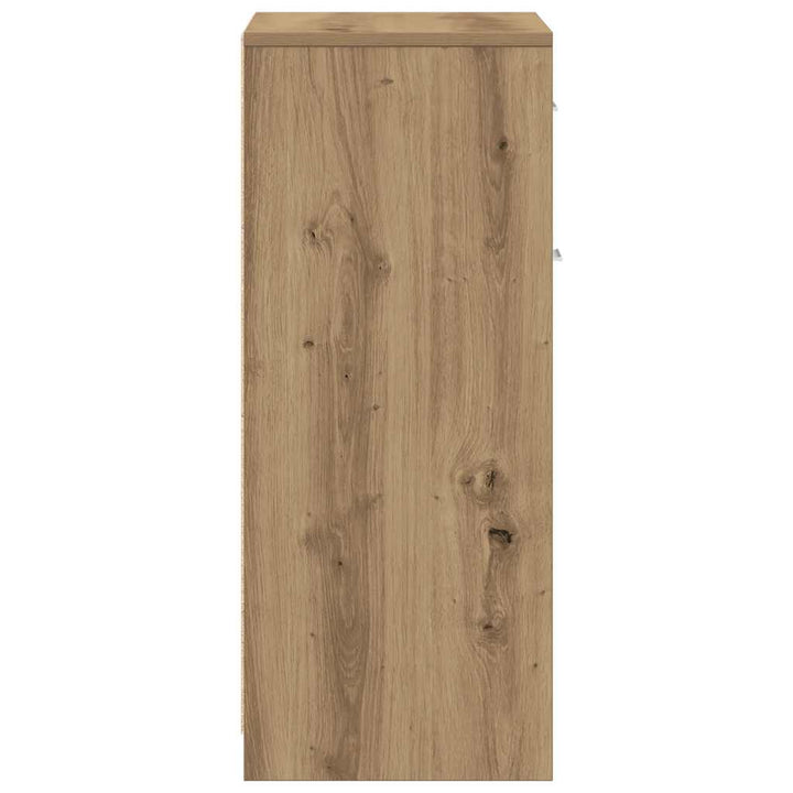 badeværelsesskab 60x33x80 cm konstrueret træ kunsteg