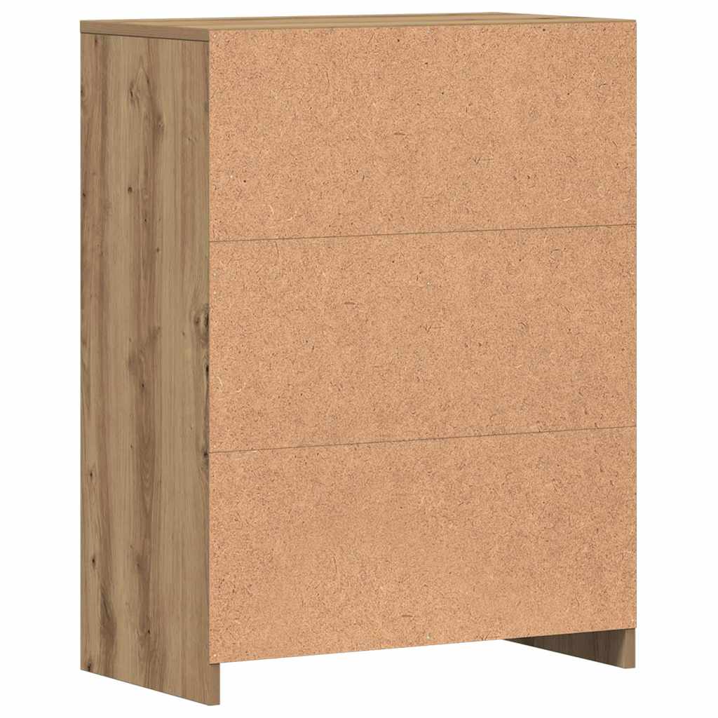 badeværelsesskab 60x33x80 cm konstrueret træ kunsteg