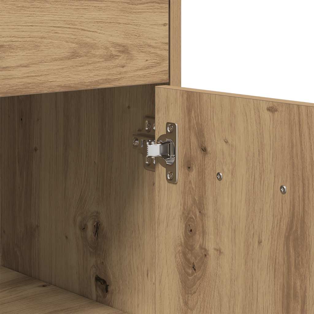 badeværelsesskab 60x33x80 cm konstrueret træ kunsteg