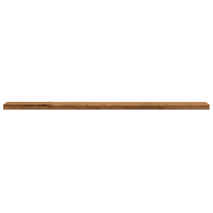 væghylder 4 stk. 60x20x1,5 cm konstrueret træ antikt trælook