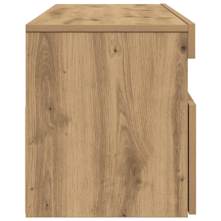 tv-bord med LED-lys 120x35x40 cm konstrueret træ kunsteg