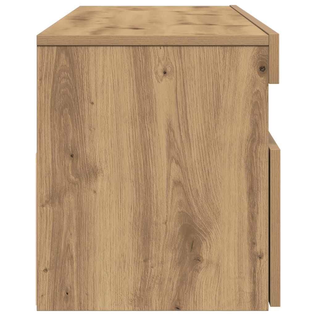 tv-bord med LED-lys 120x35x40 cm konstrueret træ kunsteg