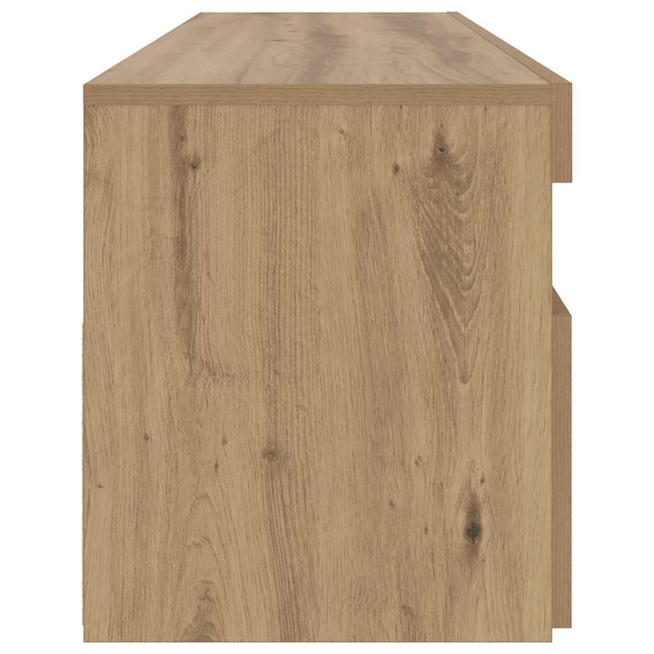 tv-bord med LED-lys 90x35x40 cm konstrueret træ kunsteg
