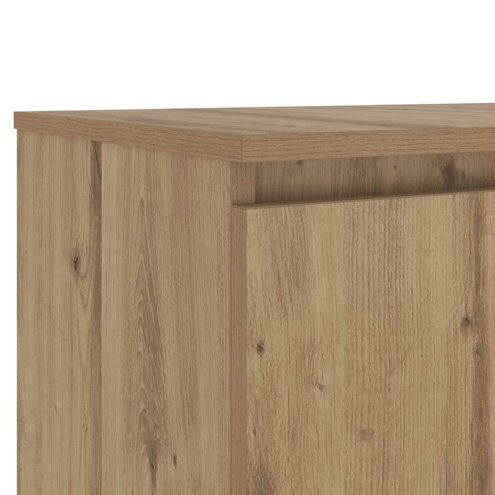 tv-bord med LED-lys 140x40x36 cm konstrueret træ kunsteg
