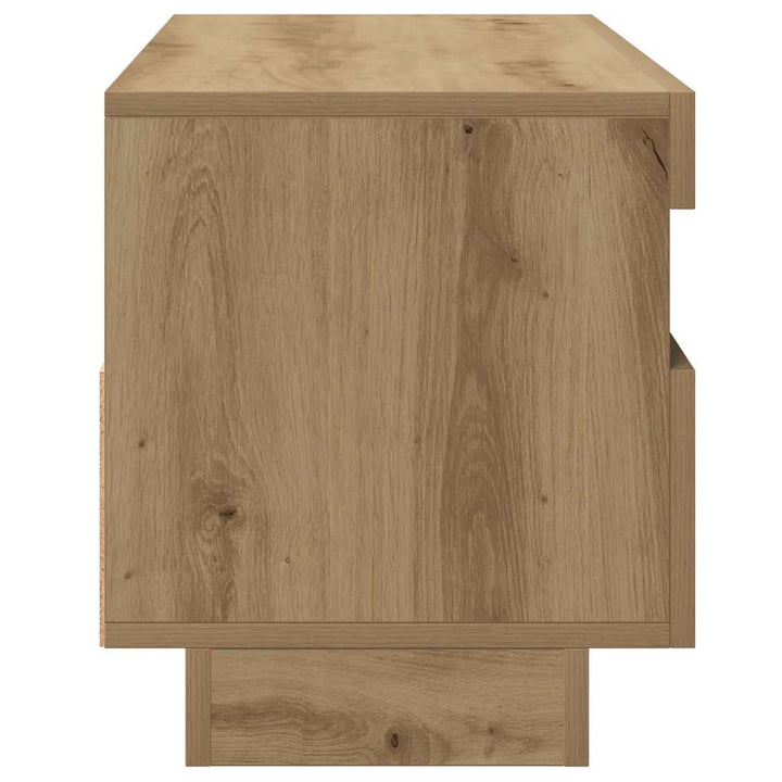 tv-bord med LED-lys 100x35x40 cm konstrueret træ kunsteg