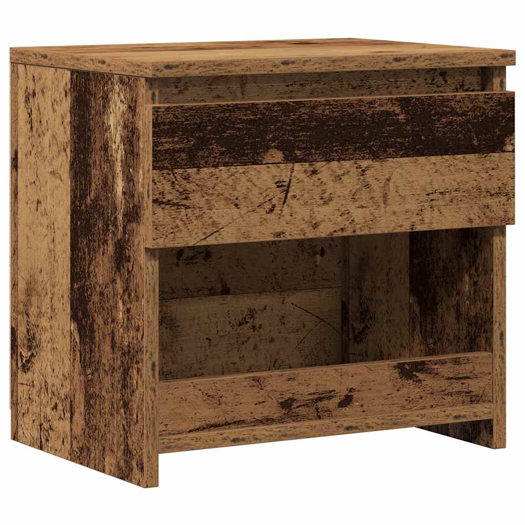 sengebord 40x30x39 cm spånplade antikt træ