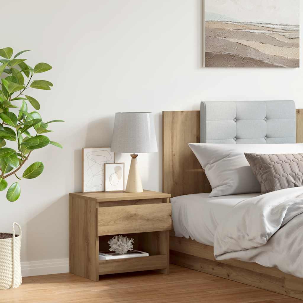 sengebord 40x30x39 cm konstrueret træ kunsteg