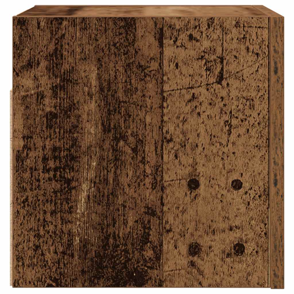 væghængt tv-skab 30,5x30x30 cm antikt træ