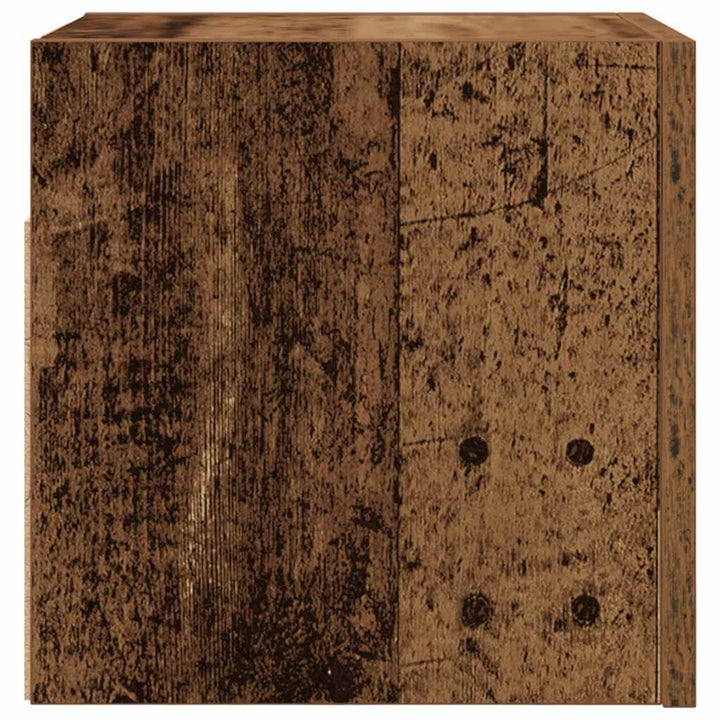 væghængt tv-skab 30,5x30x30 cm antikt træ