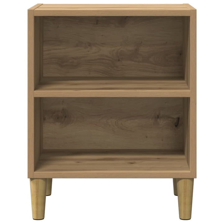 sengebord 40x30x50 cm konstrueret træ egetræsfarve