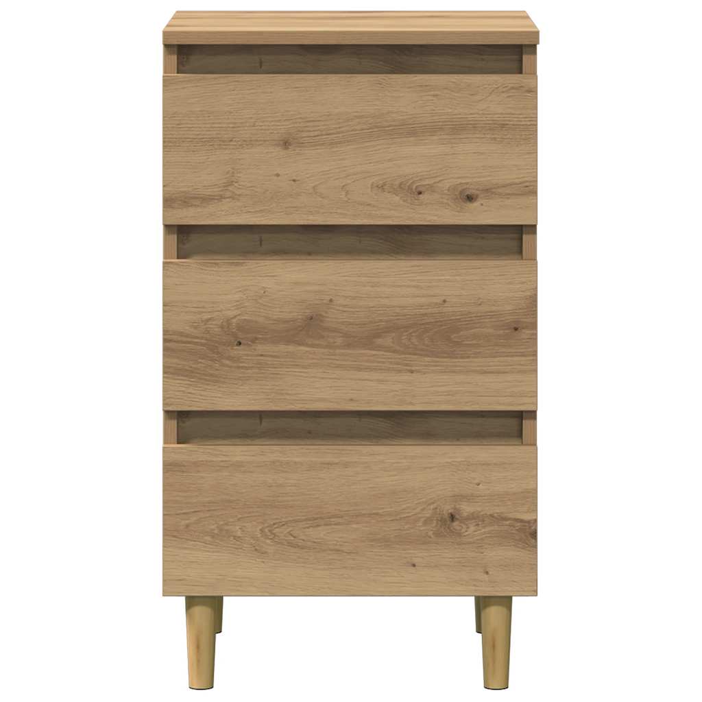 sengebord 40x35x69 cm konstrueret træ kunsteg