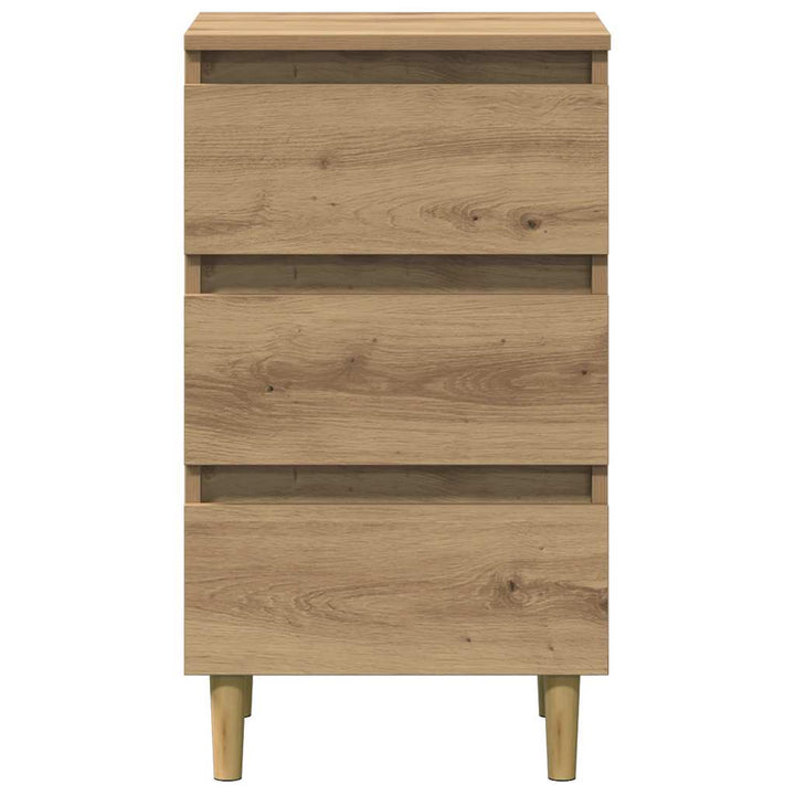 sengebord 40x35x69 cm konstrueret træ kunsteg