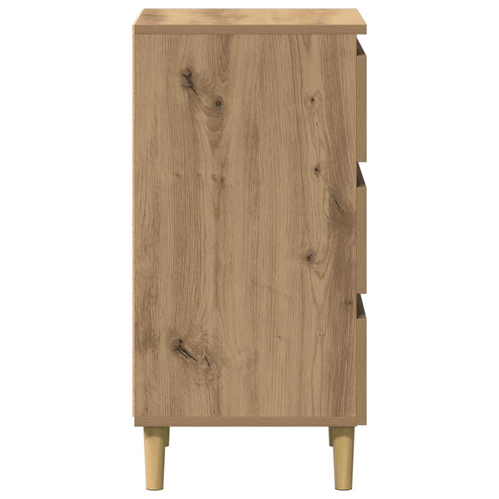 sengebord 40x35x69 cm konstrueret træ kunsteg