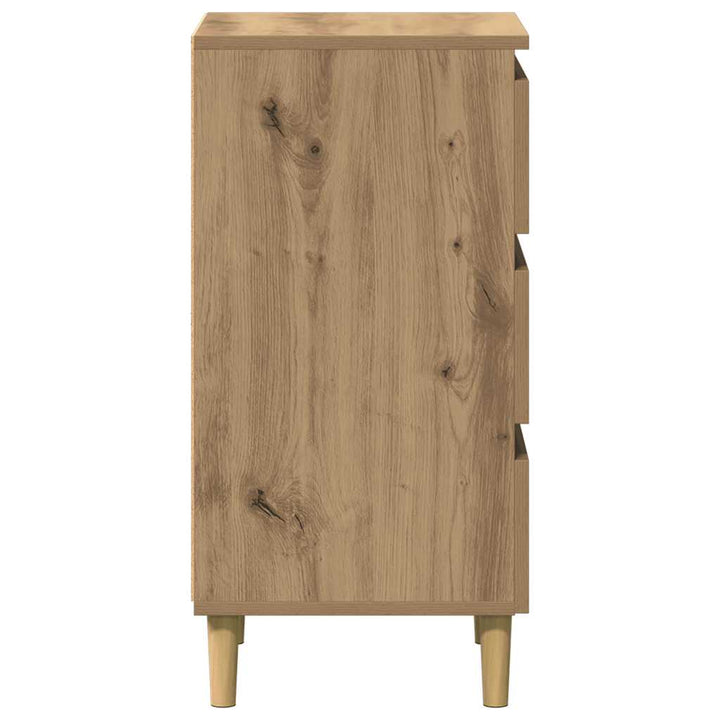 sengebord 40x35x69 cm konstrueret træ kunsteg