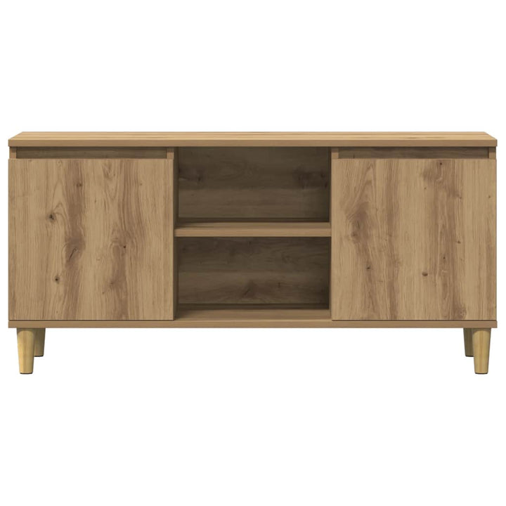 tv-bord 102x35x50 cm konstrueret træ kunsteg