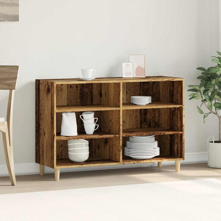 skænk 103,5x35x70 cm konstrueret træ antikt træ