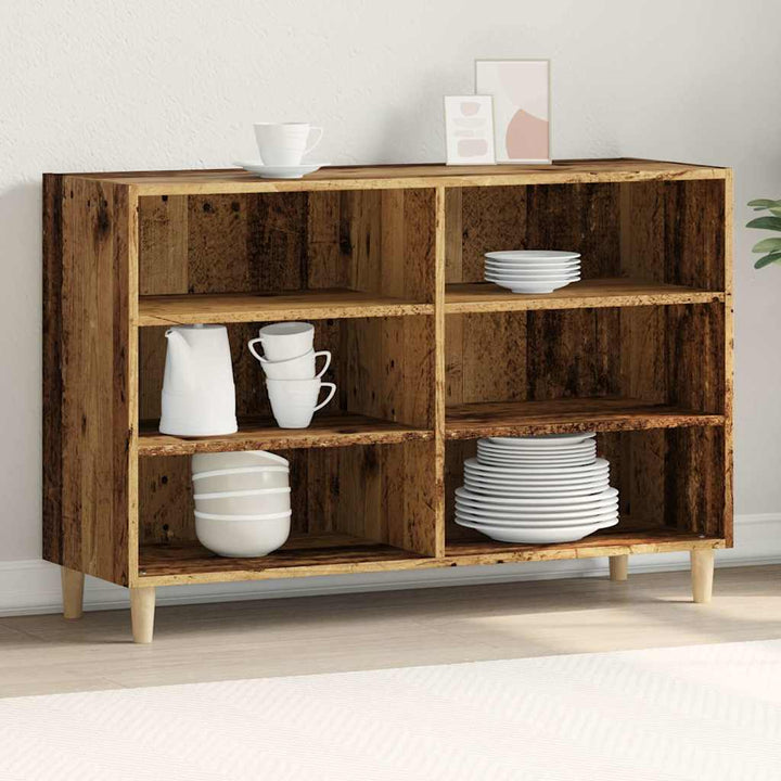 skænk 103,5x35x70 cm konstrueret træ antikt træ