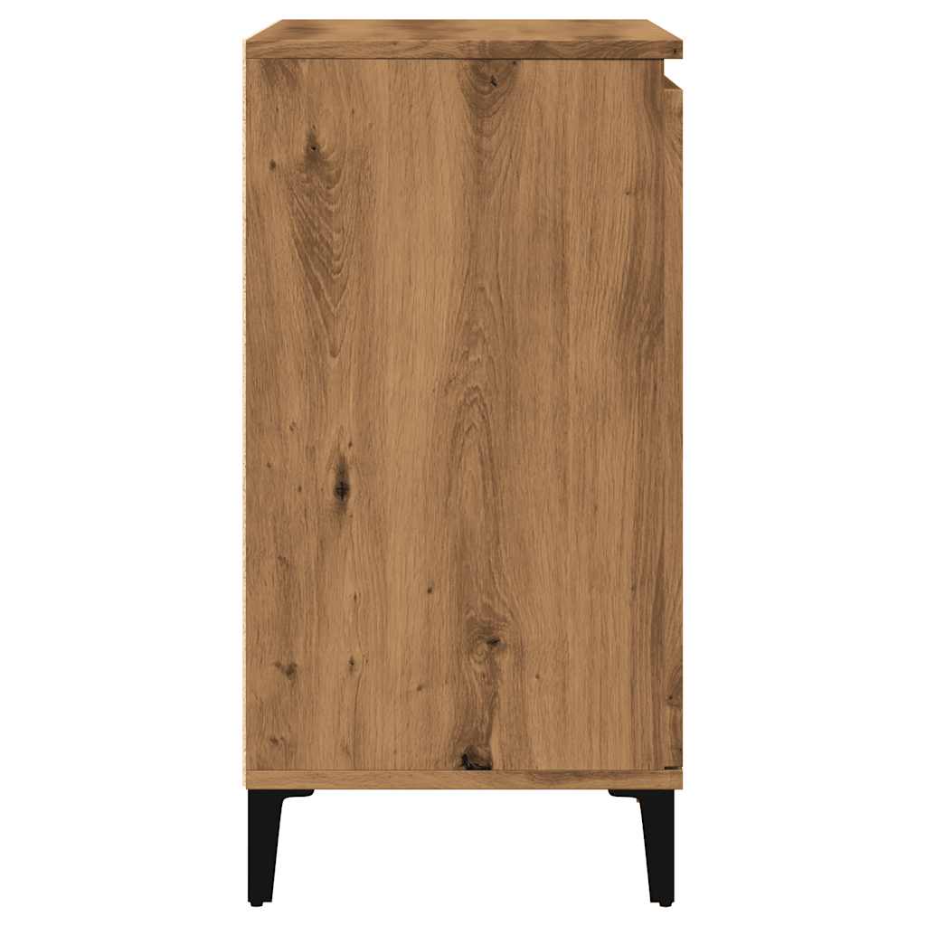 skænk 60x35x70 cm konstrueret træ egetræsfarve