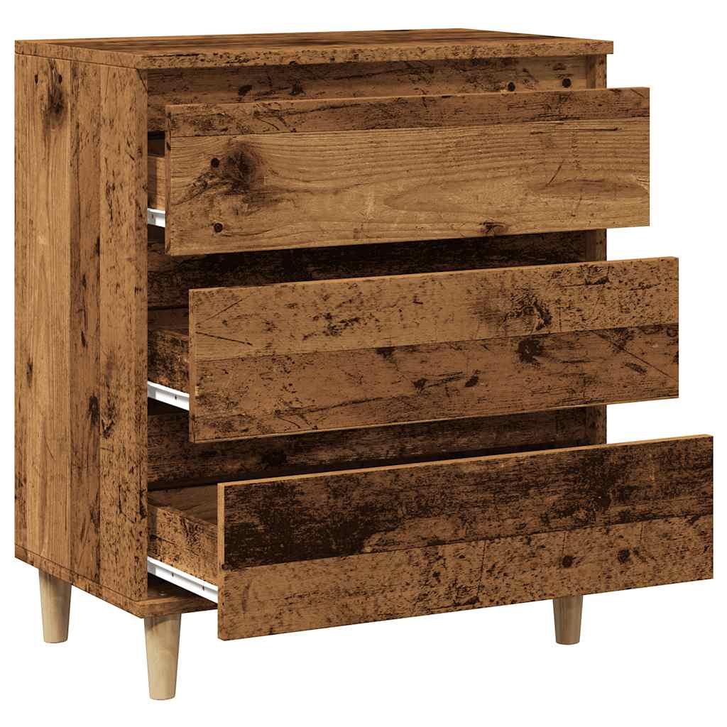 skænk 60x35x70 cm konstrueret træ antikt træ
