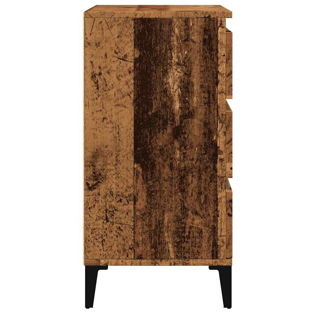 skænk 60x35x70 cm konstrueret træ antikt træ