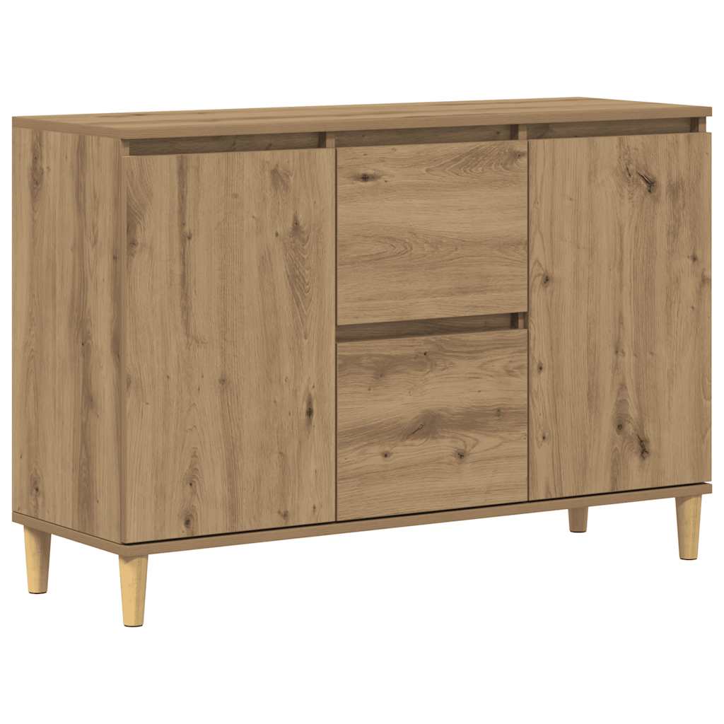 skænk 102x35x70 cm konstrueret træ kunsteg