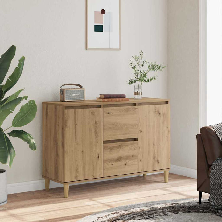 skænk 102x35x70 cm konstrueret træ kunsteg