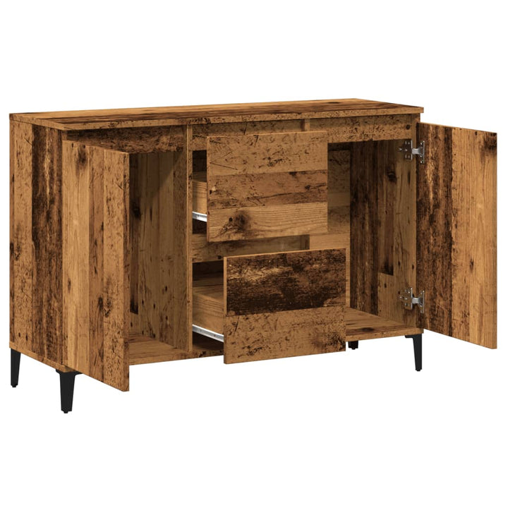 skænk 102x35x70 cm konstrueret træ antikt træ