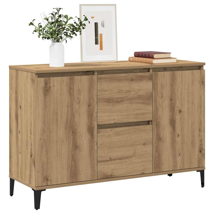 skænk 102x35x70 cm konstrueret træ kunsteg