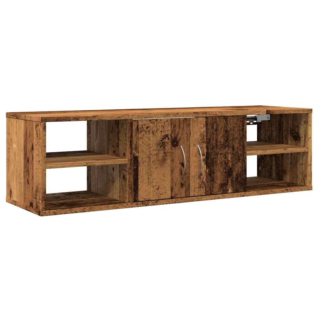 vægskab 101x30x29 cm konstrueret træ antikt træ