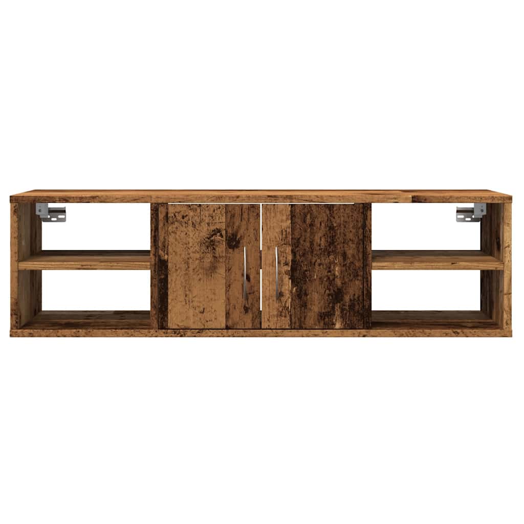 vægskab 101x30x29 cm konstrueret træ antikt træ