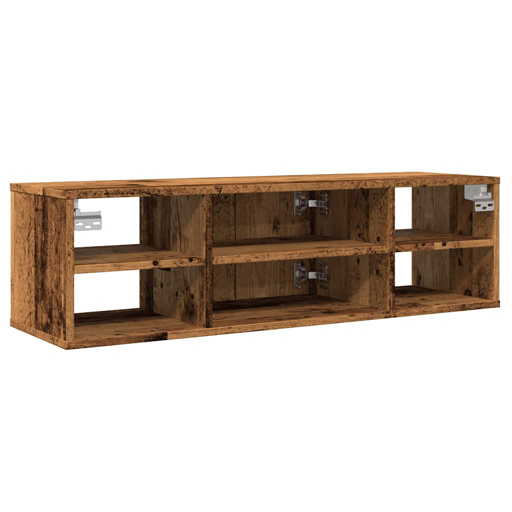 vægskab 101x30x29 cm konstrueret træ antikt træ