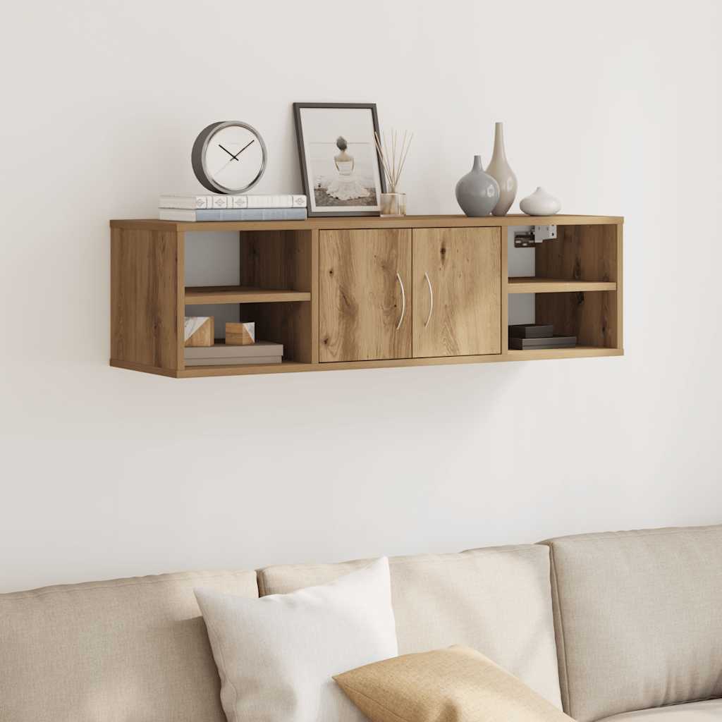 vægskab 101x30x29 cm konstrueret træ kunsteg