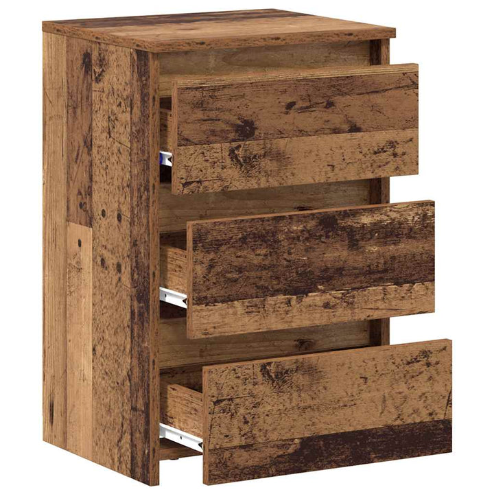 sengeborde 2 stk. 40x35x62,5 cm konstrueret træ gammelt trælook