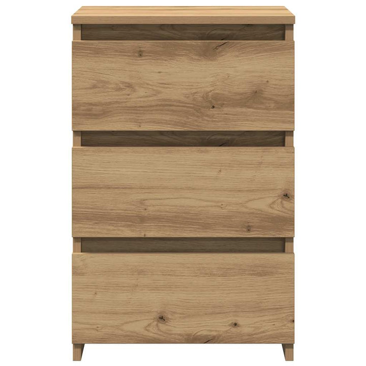 sengebord 40x35x62,5 cm konstrueret træ kunsteg