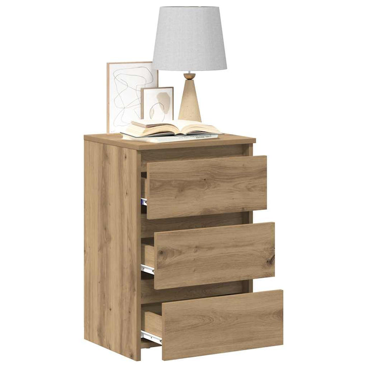 sengeborde 2 stk. 40x35x62,5 cm konstrueret træ kunsteg