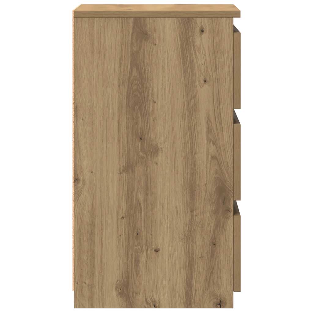 sengeborde 2 stk. 40x35x62,5 cm konstrueret træ kunsteg