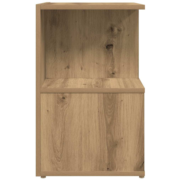sengeborde 35x35x55 cm konstrueret træ egetræsfarve