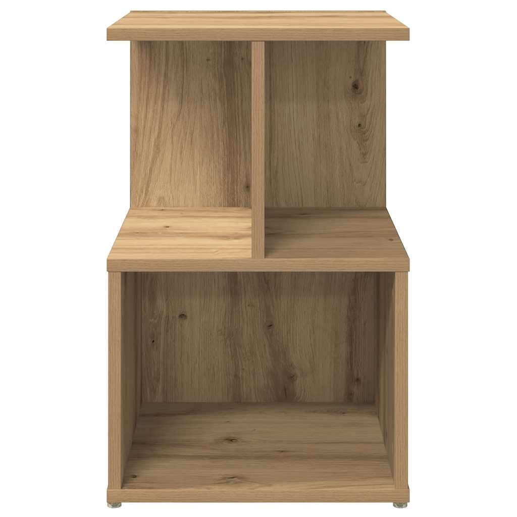 sengeborde 35x35x55 cm konstrueret træ egetræsfarve