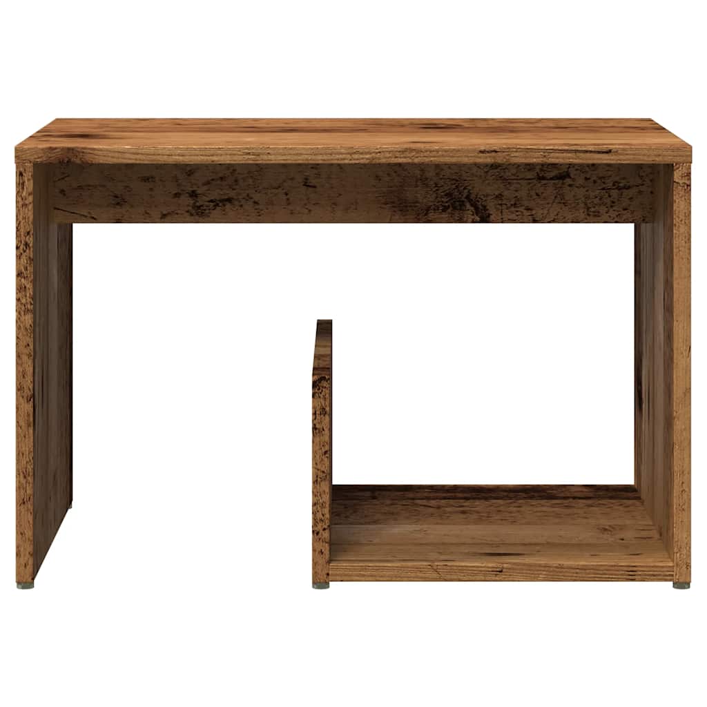 sidebord 59x36x38 cm konstrueret træ antikt træ