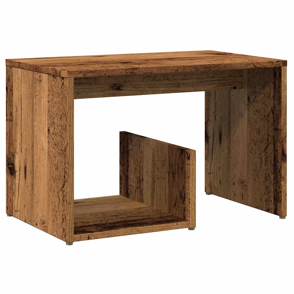 sidebord 59x36x38 cm konstrueret træ antikt træ