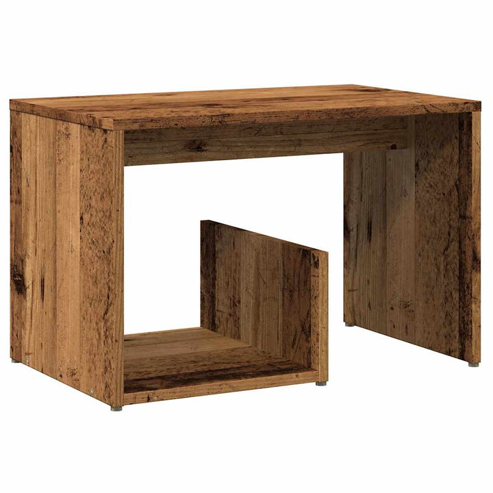 sidebord 59x36x38 cm konstrueret træ antikt træ